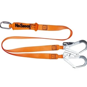 Falddmpningsline reb dobbelt AN213200ZDD med karabin og to kroge - 2 m