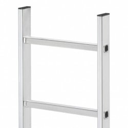 HAILO Fastmonteret facadestige alu med rygbjle - 5600 mm/20 trin (6047201)