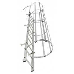 HAILO Fastmonteret facadestige alu med rygbjle - 5600 mm/20 trin (6047201)