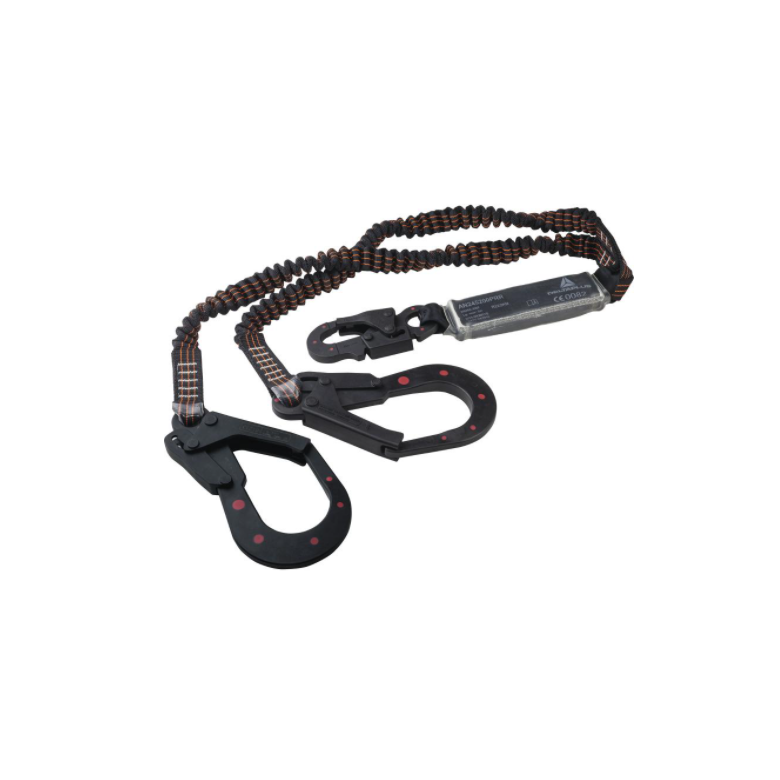 Falddmpningsline elektrisk isoleret AN245200PRR med karabin og to kroge - 1,4-2 m