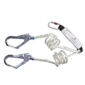 Falddmpningsline reb dobbelt AN218S200CDD med karabin og to kroge - 2 m