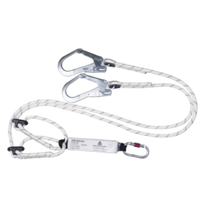 Falddmpnngsline reb dobbelt AN218R2ADD med karabin og to kroge - 1,5-2 m