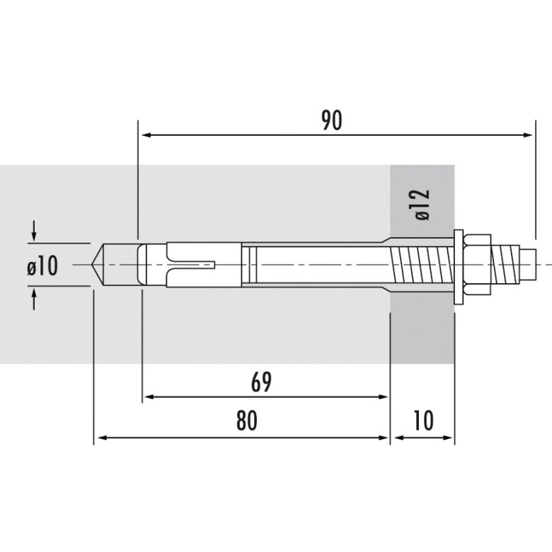 HAILO Forankringsbolt rustfrit stl (9606071)