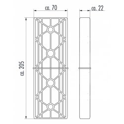 HAILO Samlestykke til facadestiger i alu - indvendig (6006331)