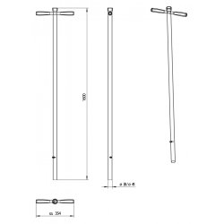 HAILO Holder til udstigningsrr med hndtag uden vgafstand (9699271)