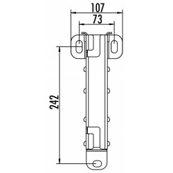HAILO Udstigningssrr med hndtag i stl, galv. - 44 x 44 mm (9699701)