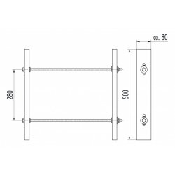 HAILO Samlestykke til facadestiger i alu - udvendig (6006391)