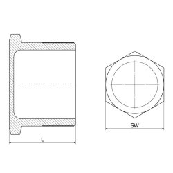 Overgang nippelmuffe 3/8"-1/4"