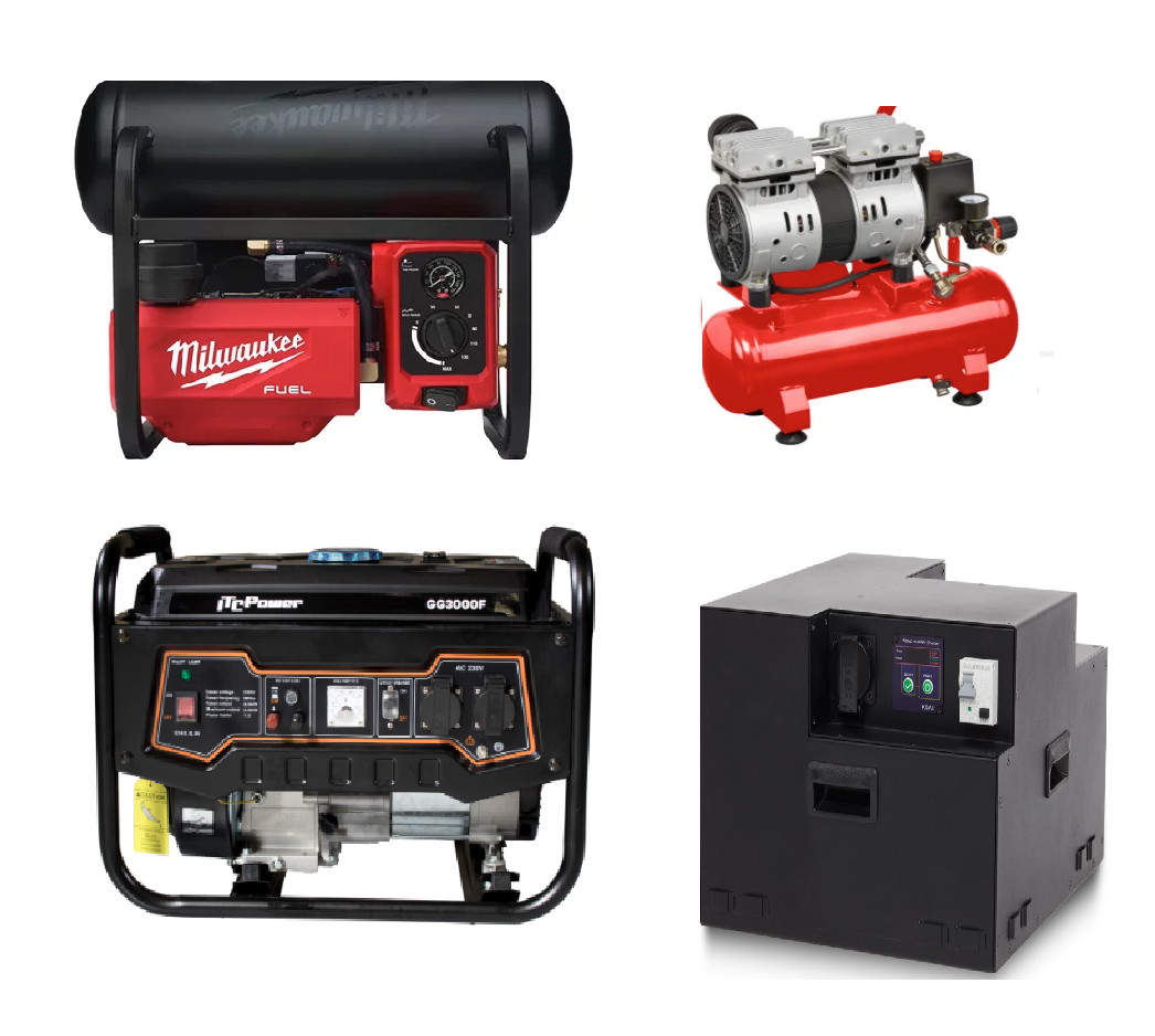 Transportabel kompressor og generator | Kloakshop