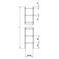 HAILO Skaktstige glasfiber - 300 x 1960 mm/7 trin (9670075)