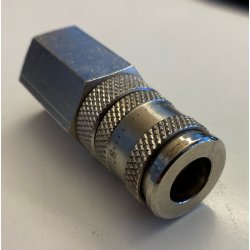 Trykluftskobling 1/2" IRG med lsering til hun lynkobling