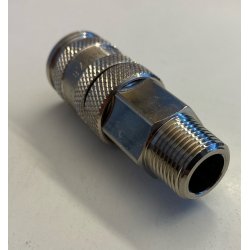 Trykluftskobling 3/8" URG med lsering til hun lynkobling