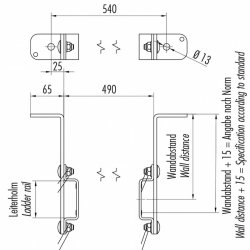 HAILO Vgbeslag til facadestiger i alu - 215 mm (6062601)