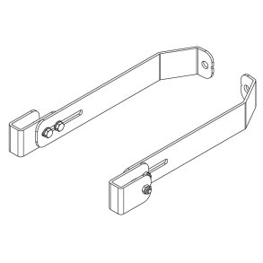 HAILO Vgbeslag til skaktstiger i rustfrit stl 304 - 250-330 mm (9696531)