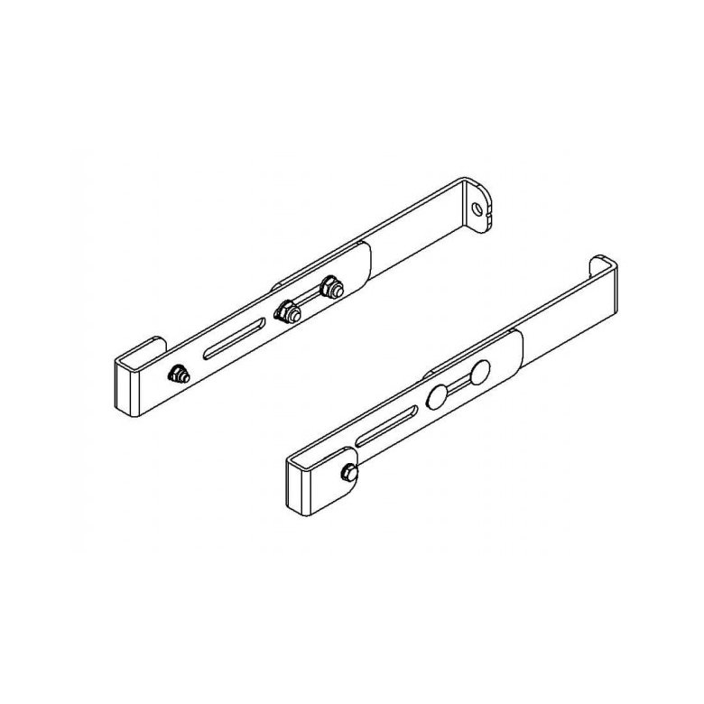 HAILO Vgbeslag til skaktstiger i rustfrit stl 304 - 330-410 mm (9696541)