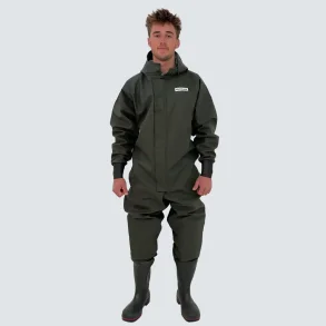 Heldragt Heavy Duty med  PVC handsker (gr�n) og Leisure gummist�vler - str. 46