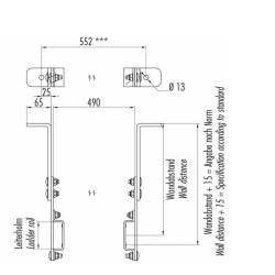 HAILO Vgbeslag til facadestiger i alu - 300 -430 mm  (6007581)