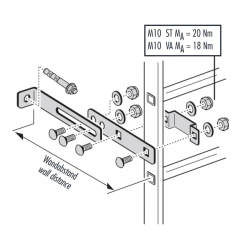 HAILO Vgbeslag til facadestiger i alu - 300 -430 mm  (6007581)