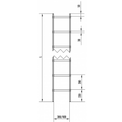 HAILO Skaktstige glasfiber - 300 x 840 mm/3 trin (9670035)