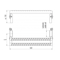 HAILO Udstigningstrin til facadestige i galvaniseret stl  -40x20 mm (6007651)