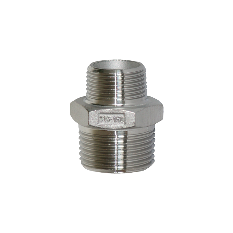 3/8 x 1/4" brystnippel - rustfri st�l 316