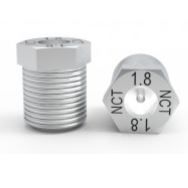Dyseindsats keramisk 1/4" - hul 1,00 mm med m�trik