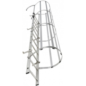 HAILO Fastmonteret facadestige alu med rygb�jle - 5600 mm/20 trin (6047201)