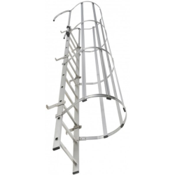 HAILO Fastmonteret facadestige alu med rygb�jle - 5880 mm/21 trin (6047211)