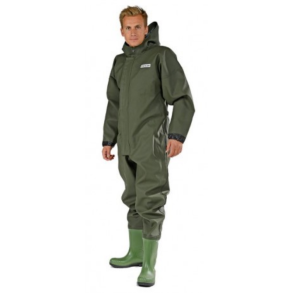 Heldragt Heavy Duty med S5 sikkerhedsgummist�vler (gr�n) 