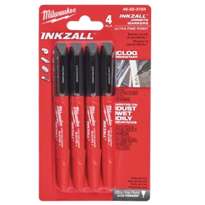 Milwaukee Inkazall Permanent Marker Spids S�t 4pk (48223154)