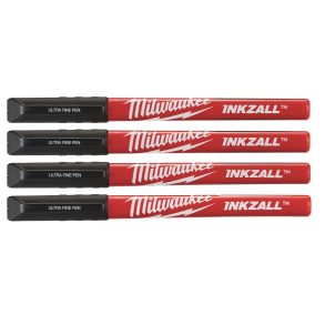 Milwaukee Inkazall Permanent Marker m. Fin Spids S�t 4pk (48223164)