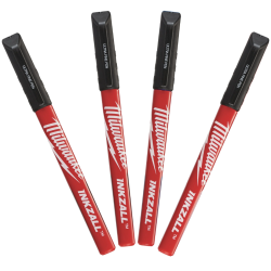 Milwaukee Inkazall Permanent Marker m. Fin Spids S�t 4pk (48223164)
