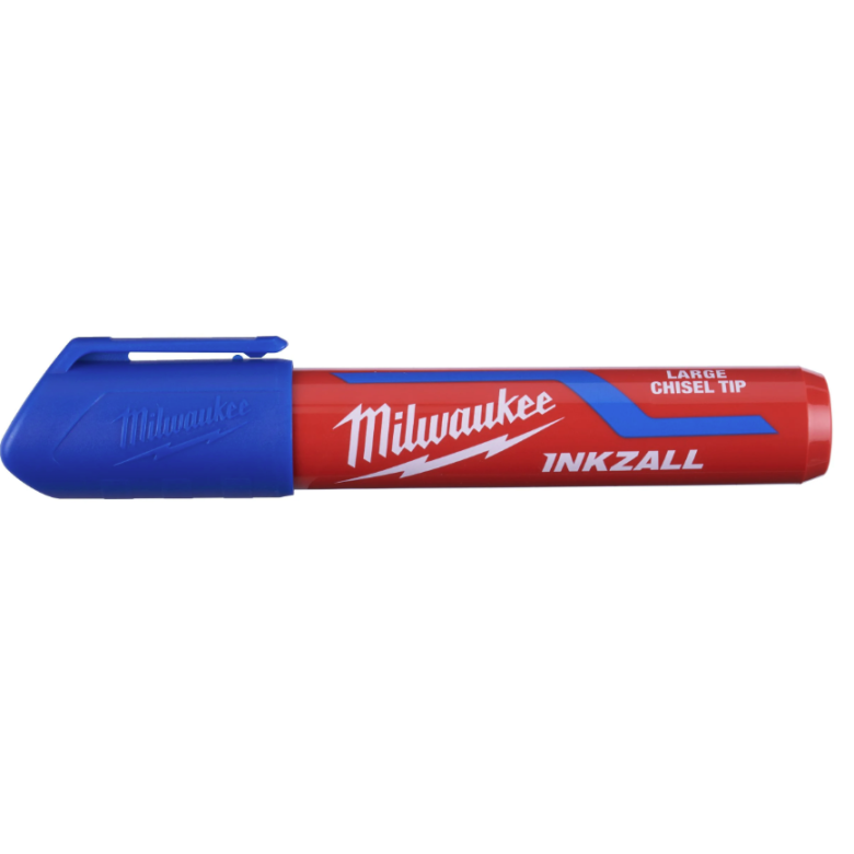 Milwaukee Inkazall Permanent Marker m. Mejselspids bred Bl� (4932471557)