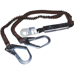 Falddmpningsline ekstra kraftig AN245200ADD med karabin og krog - 1,4-2 m