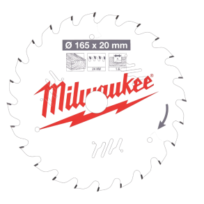 Milwaukee Rundsavklinge til tr 165 x 20 x 1,6 x  24 tnder (4932471931)