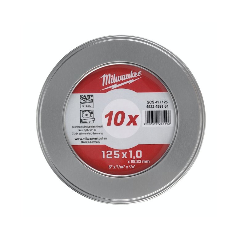 Milwaukee skreskive i metal. 125x1 - 10 stk