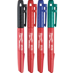 Milwaukee Permanente Markeringspen 4 pk (48223106)