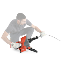 RIDGID K-46 trdls SinkSnake med 8mm x 7,6m IC-spiral, 18 V 2,5 Ah-batteri og oplader