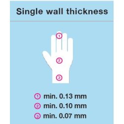 Engangshandske - Ekstra l�ngde - 100stk, bl� - Str. XL