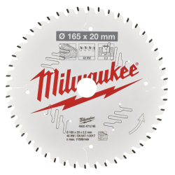 Milwaukee Rundsavklinge til tr 165 x 20 x 2,2 x  48 tnder (4932471295)