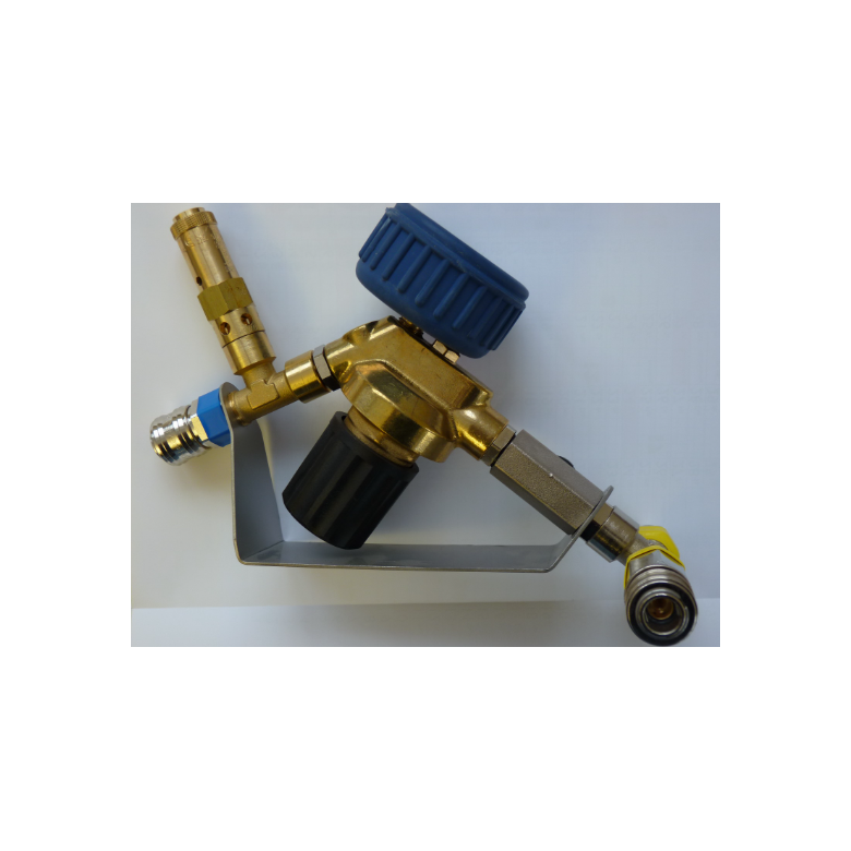 Sikkerhedsaggregat med konstant trykregulator 1,5 bar  han/han luftkobling
