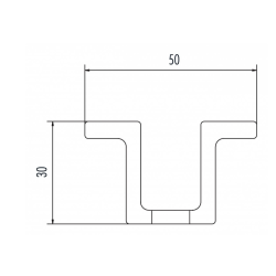 HAILO H-50 Faldsikringsskinne i rustfrit stl (9612961 )