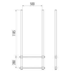 HAILO Udgangsstangbeslag Rustfrit stl (6029805)