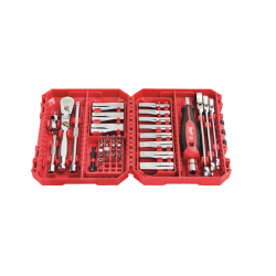 Milwaukee Bitsst med skralde, skruetrkker og toppe 42 dele (4932498382)