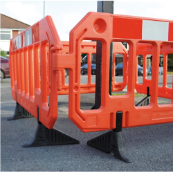 *UDLEJNING* Plasthegn rd, m. rd/hvid R3 refleks