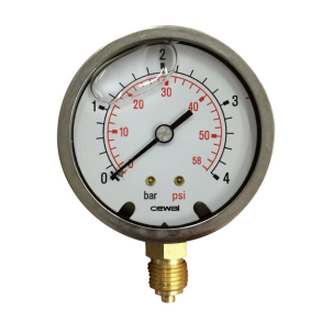Manometer 63 0-4 bar glycerinfyldt