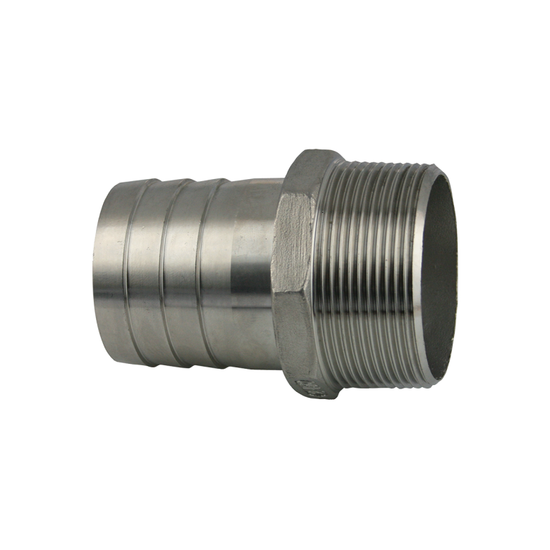 1 1/2" x 38 mm slangeovergang med URG - rustfrit st�l 321