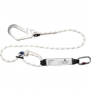 Falddmpningsline reb AN208R2AD med karabin og krog - 1,5-2 m